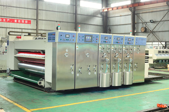 60mm Corrugated Box Printing Machine / Rotary Die Cutting Machine