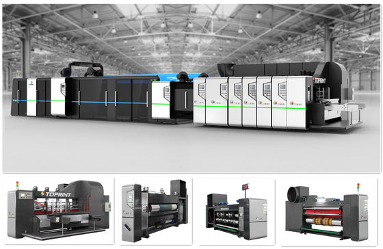 Full Computerized Control Automatic Carton Folding Gluing Machine Case Maker 200 Sheet/Min