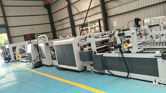 Patent Cert Automatic Folder Gluer Stitcher Machine / Cardboard Stitching Machine