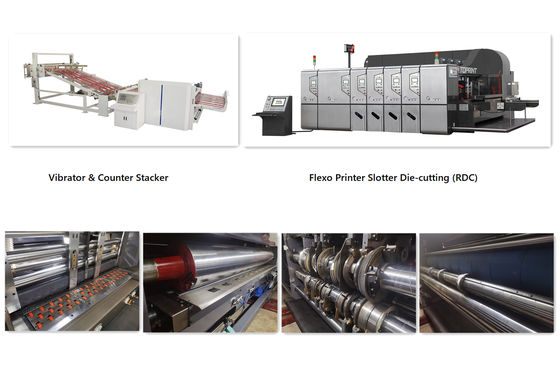 Fully Automatic Corrugated Box Making Machine , Flexo Folder Gluer Machine