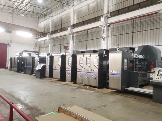 Inline Flexo Folder Gluer 300 sheets/min Flexo Printing Slotting Die Cutting Machine